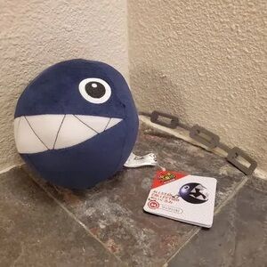 Adorable Blue Plush Toy with Chain